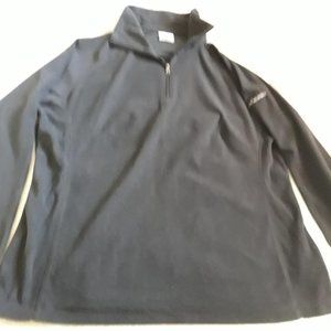 Columbia 1/4 Zip Fleece Pullover, 1X Black